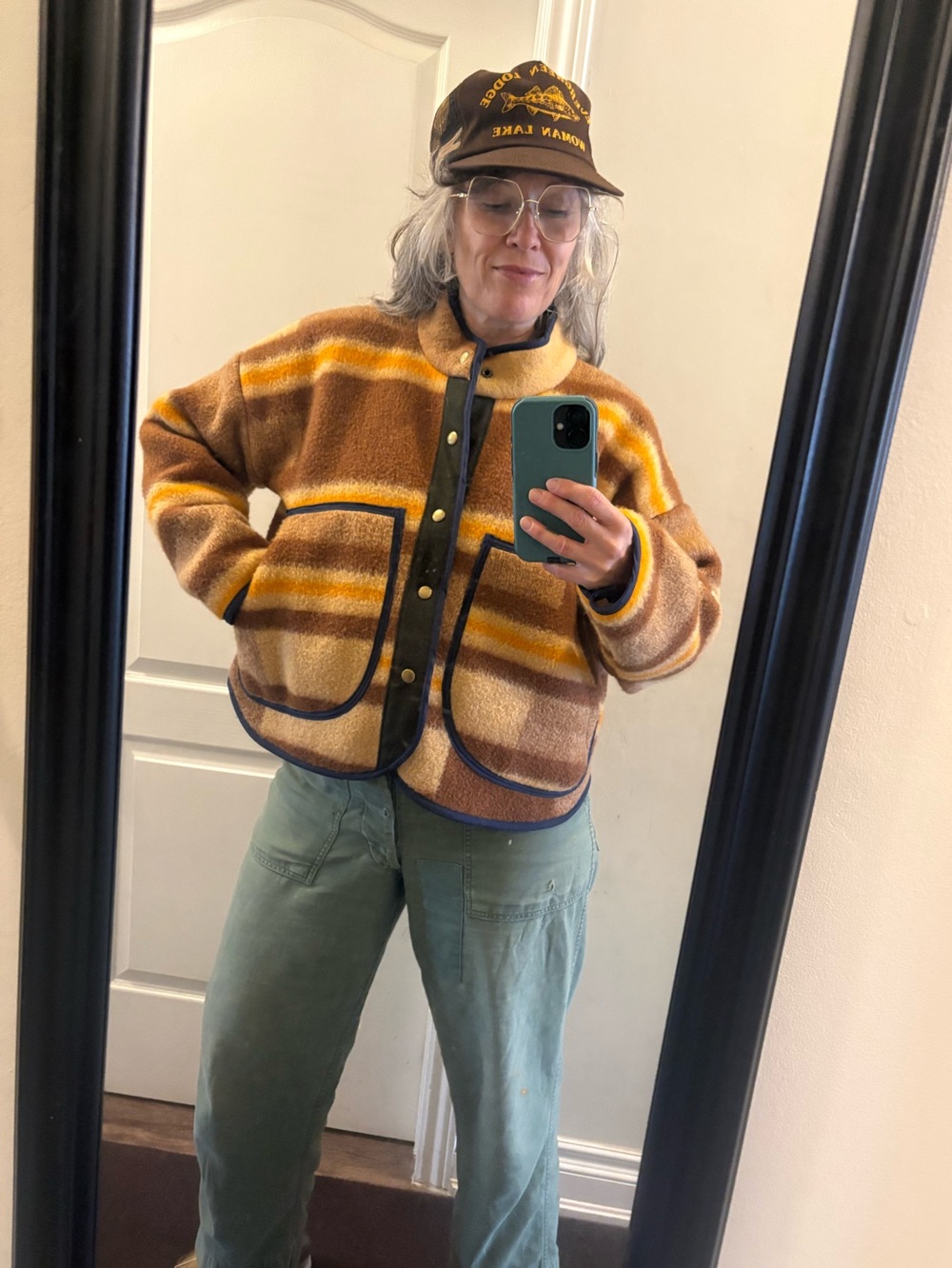 Striped Blanket Jacket size medium - Picture 6 of 8